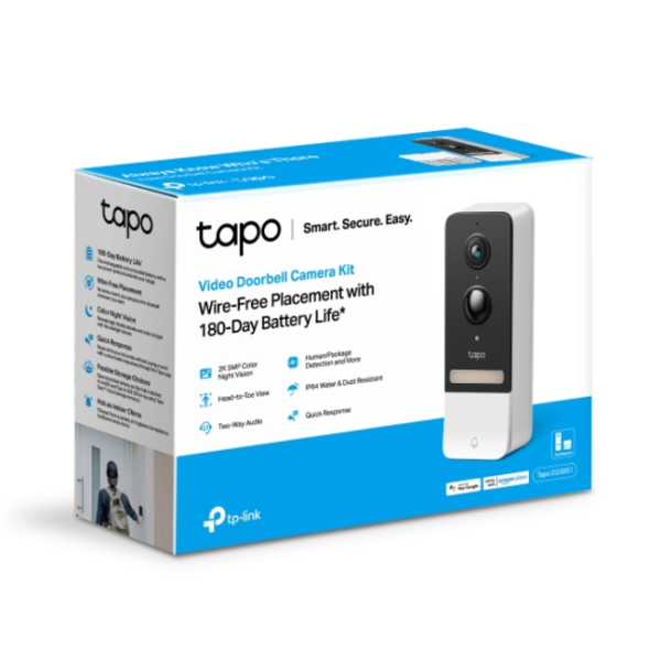 TP LINK TAPO SMART VIDEO DOORBELL KIT INC HUB - Image 2
