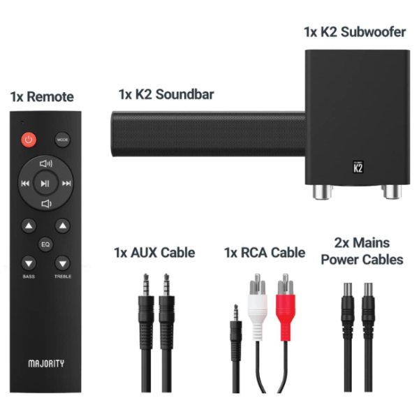 MAJORITY K2 SOUNDBAR INC SUBWOOFER - Image 2