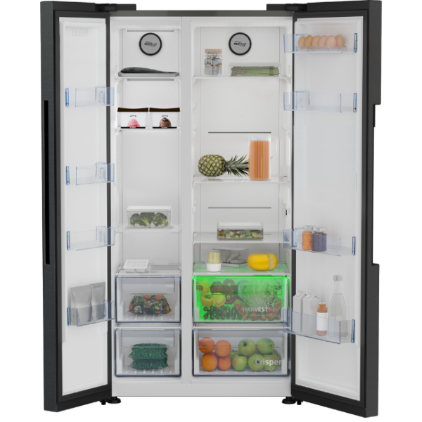 BEKO AMERICAN FRIDGE FREEZER WITH NEOFROST BLACK ASL1442VPZ - Image 2