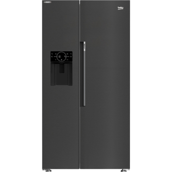 BEKO AMERICAN FRIDGE FREEZER PLUMBED BLACK ASP342VPZ