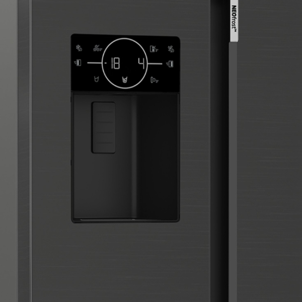 BEKO AMERICAN FRIDGE FREEZER PLUMBED BLACK ASP342VPZ - Image 2