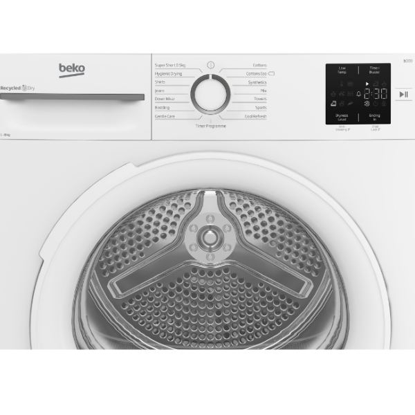 BEKO 8KG HEAT PUMP TUMBLE DRYER WHITE BM3T3823W - Image 2