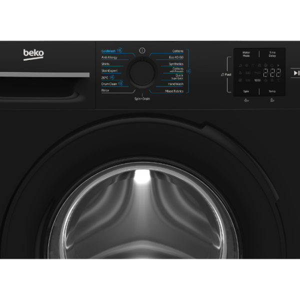 BEKO 9KG WASHING MACHINE BLACK BM3WT3941B - Image 2