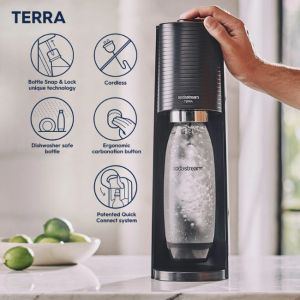 SODASTREAM TERRA SPARKLING WATER MAKER - BLACK