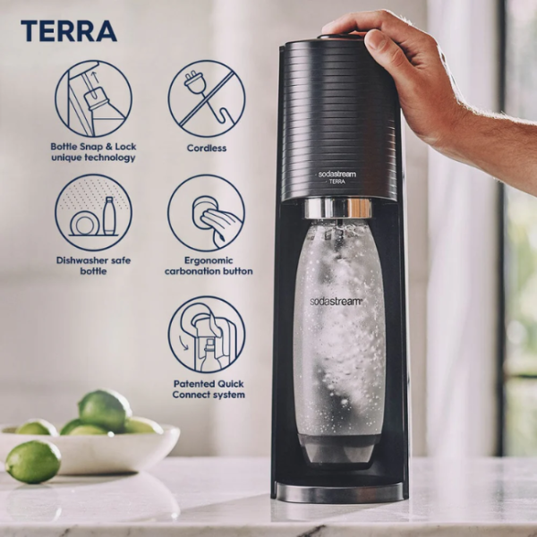 SODASTREAM TERRA SPARKLING WATER MAKER - BLACK