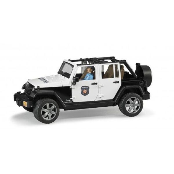 BRUDER JEEP WRANGLER RUBICON POLICE VEHICLE WITH POLICEMAN AND ACCESSORIES - Image 2