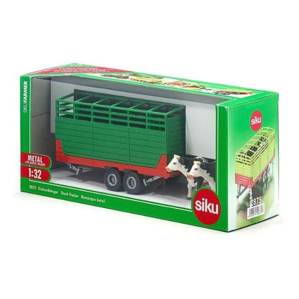 SIKU 1:32 CATTLE TRAILER WITH 2 COWS - Image 2