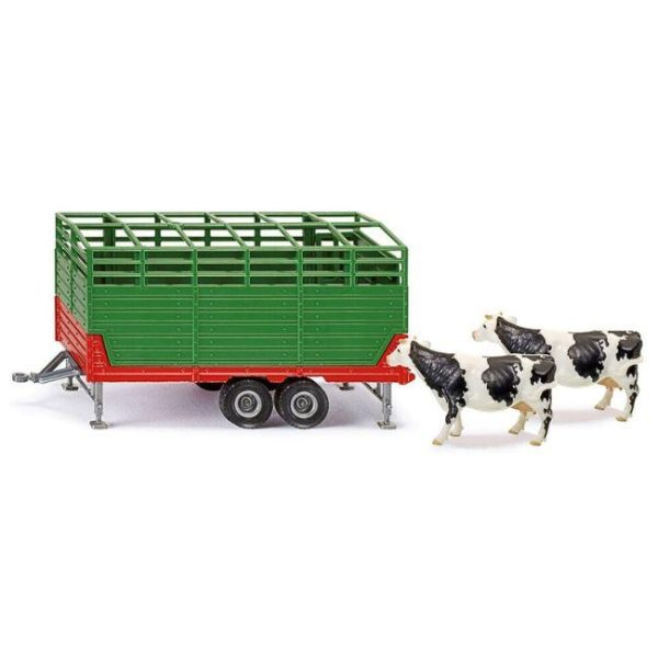 SIKU 1:32 CATTLE TRAILER WITH 2 COWS