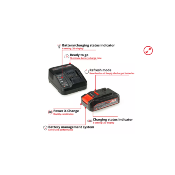 EINHELL POWER X-CHANGE 18V 2.5AH BATTERY & CHARGER KIT - Image 2