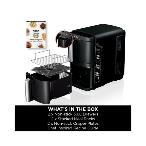 NINJA DOUBLE STACK 2 DRAWER AIR FRYER 7.6L SL300UK - Image 2