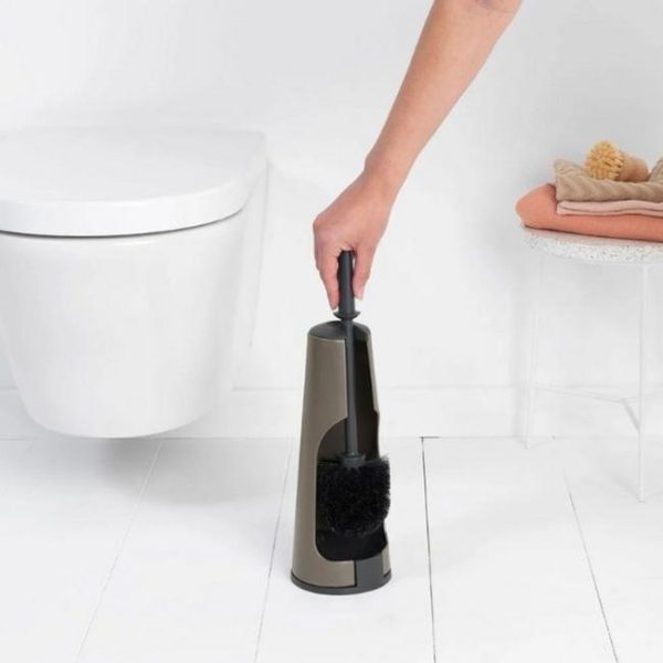 BRABANTIA TOILET BRUSH & HOLDER PLATINUM - Image 2