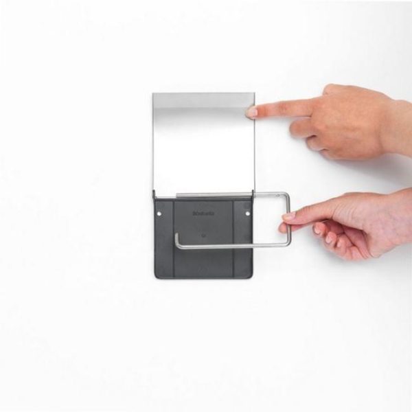 BRABANTIA TOILET ROLL HOLDER MATT STEEL - Image 2
