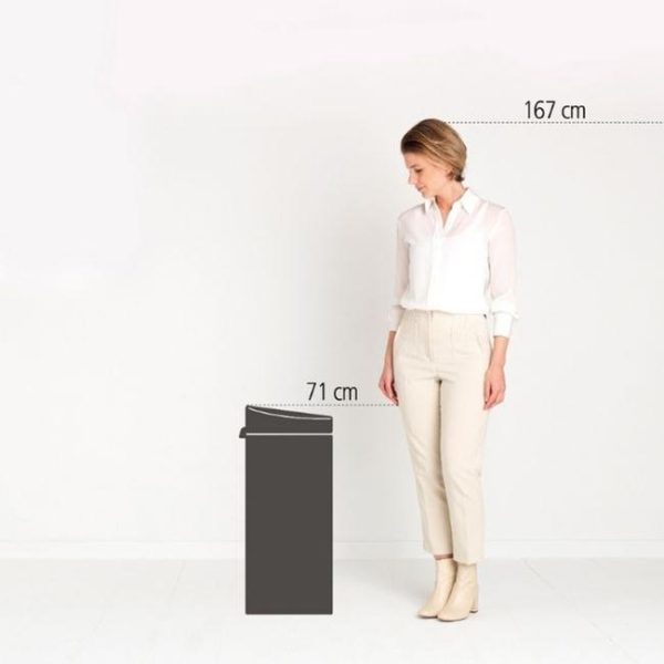 BRABANTIA TOUCH BIN 30LTR PLATINUM - Image 2