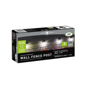 FENCE, WALL AND POST LIGHT 3 LUMEN 4 PACK