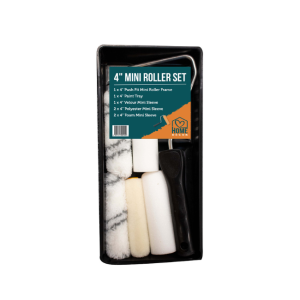 HOME DECOR 4 INCH ROLLER SET AND 5 SLEEVES