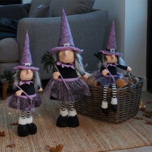PURPLE WITCH DANGLY LEGS