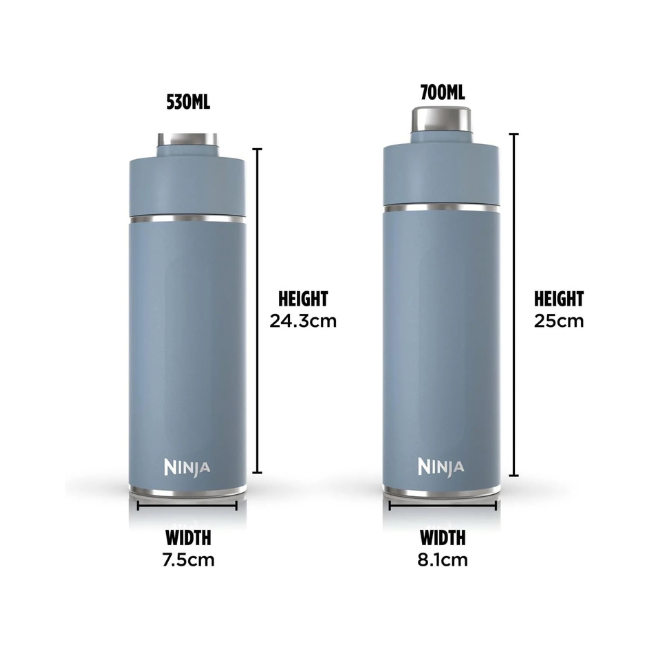 NINJA THIRSTI TRAVEL BOTTLE IN BLUE 700ML - Image 2