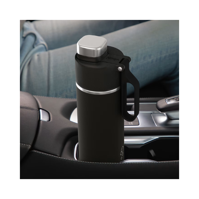 NINJA THIRSTI TRAVEL BOTTLE IN BLACK 530ML - Image 2