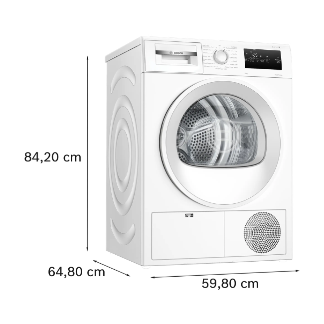 BOSCH SERIES 4 8KG HEAT PUMP DRYER WTH85225IE - Image 3
