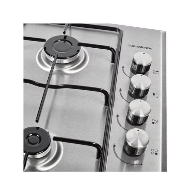 NORDMENDE 60CM S/S 4 GAS BURNER HOB HGE603IX - Image 2