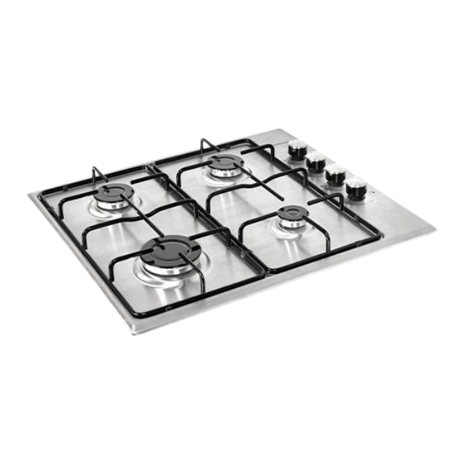 NORDMENDE 60CM S/S 4 GAS BURNER HOB HGE603IX - Image 3