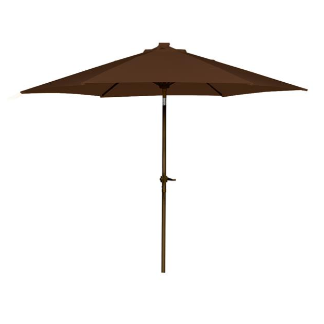 ALUM 3M PARASOL WITH LED'S AND TILT -GREY