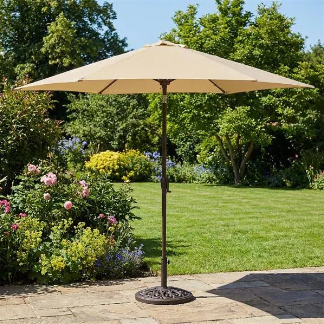 ALUM 3M PARASOL WITH LED'S AND TILT -TAUPE - Image 2