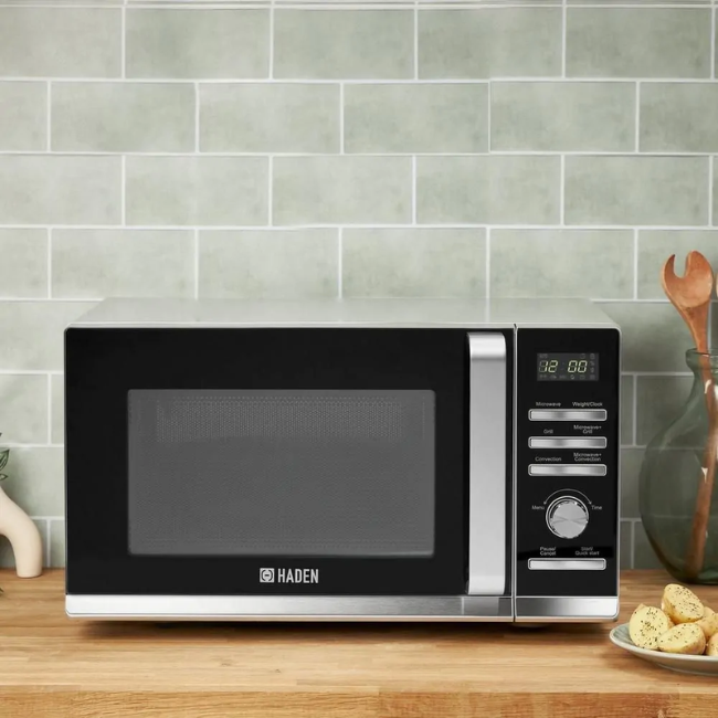 HADEN COMBI 25LTR MICROWAVE OVEN 900W SILVER 199102 - Image 3