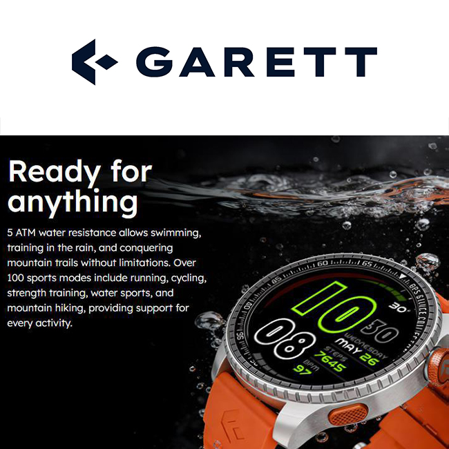 SMART WATCH GARETT COMPASS GPS BLACK STEEL - Image 3