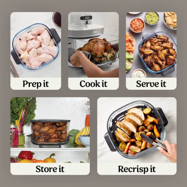 NINJA CRISPI PRO 7 IN GLASS AIR FRYER AS101UKRS - Image 2
