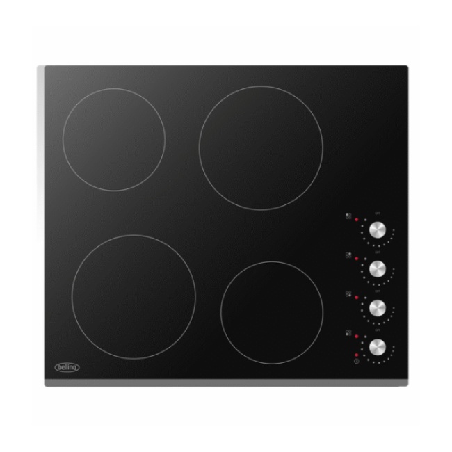 BELLING 60CM 4 ZONE CERAMIC HOB BLACK – BCH62RB