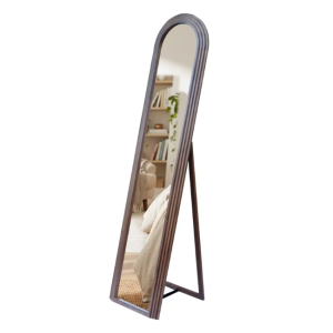 STEP ARCHED FLOOR MIRROR - NATURAL