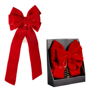 RED BOW TREE TOPPER