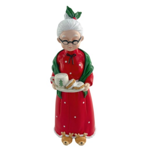 MRS CLAUS WITH PLATE 32CM