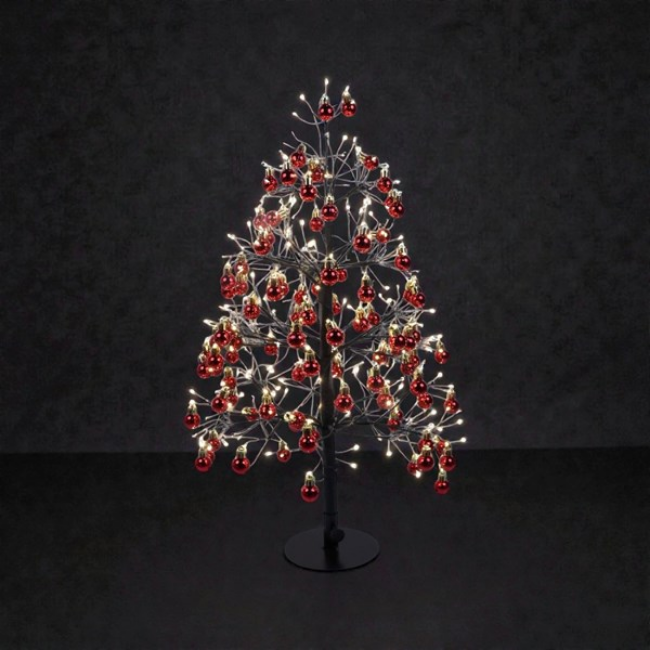 LED RED BAUBLE TREE 2FT 400L