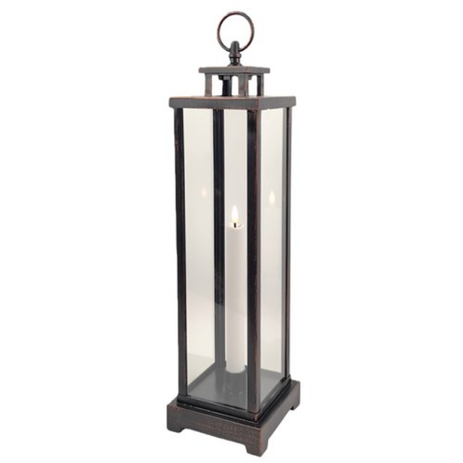 LED LANTERN COPPER 12X45CM