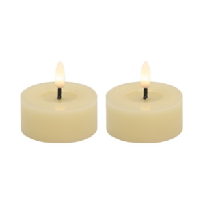 LED TEALIGHTS IVORY SET OF 2 7CM