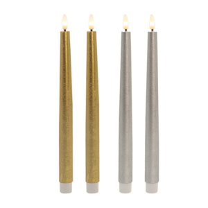 LED TAPERS 26CM SET OF TWO 2 ASSORTED