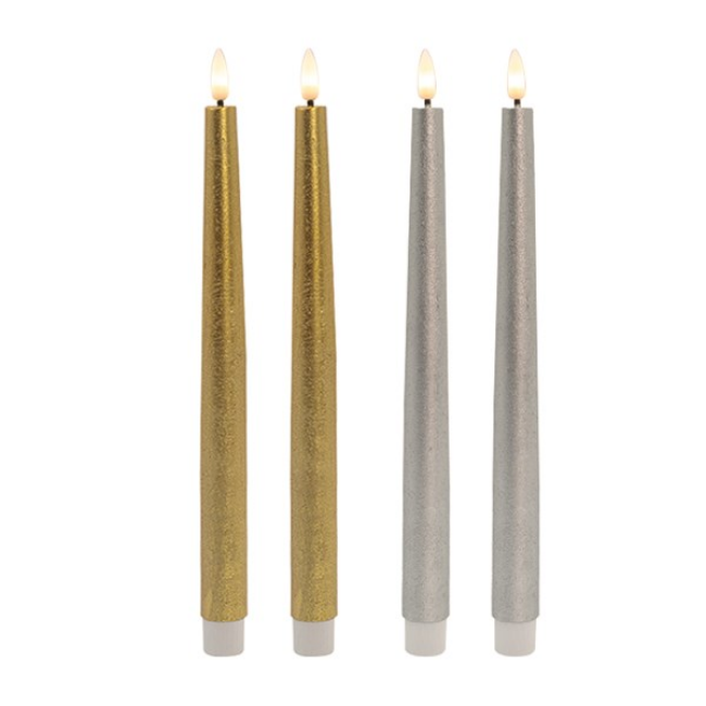LED TAPERS 26CM SET OF TWO 2 ASSORTED