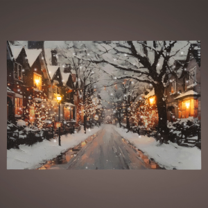 WINTER VILLAGE LED CANVAS