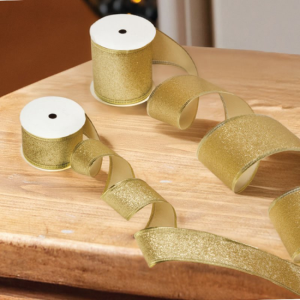 SPARKLE RIBBON PREMIUM 63MM, 3M - GOLD