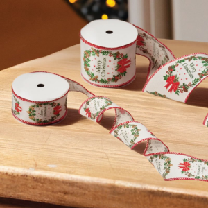 MERRY WREATH PREMIUM RIBBON 63MM, 3M