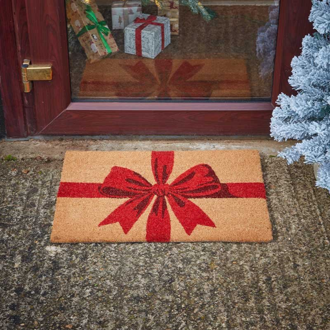 CHRISTMAS BOW DECOIR MAT 40x60CM