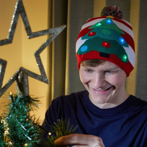 FLASH! PARTY BEANIE - XMAS TREE