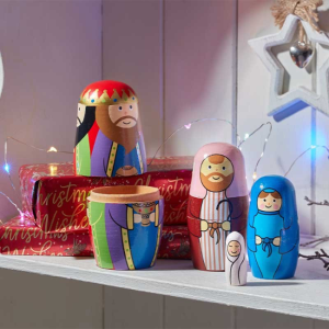 NATIVITY SECRET! 4 IN 1 FESTIVE FIGURINE