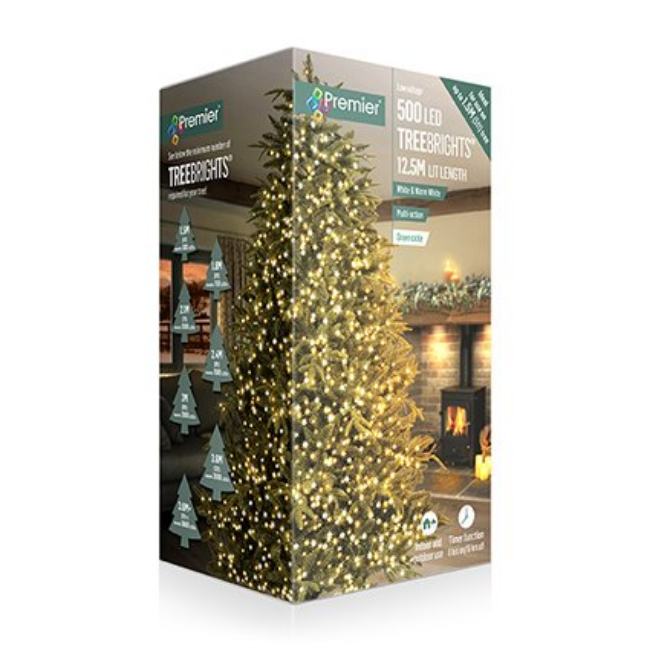 MULTIACTION COOL AND WARM WHITE LED TREEBRIGHTS W/ TIMER - 500