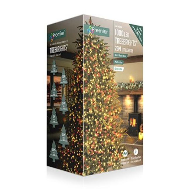 MULTIACTION RED AND WARM WHITE LED TREEBRIGHTS W/ TIMER - 1000