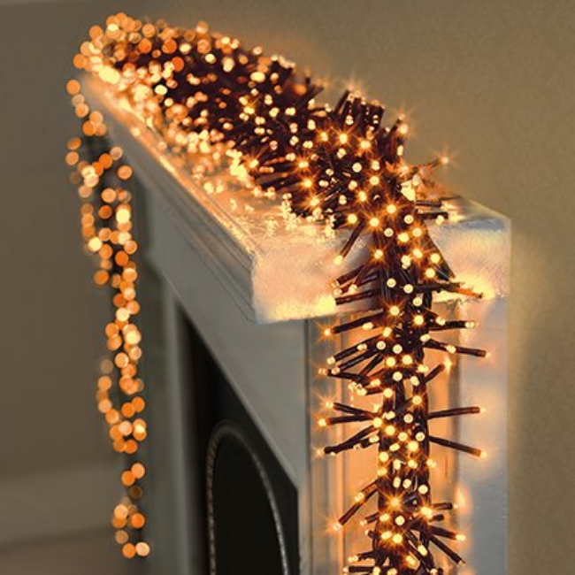 MULTIACTION VINTAGE GOLD LED CLUSTER LIGHTS W/ TIMER - 960 - Image 2