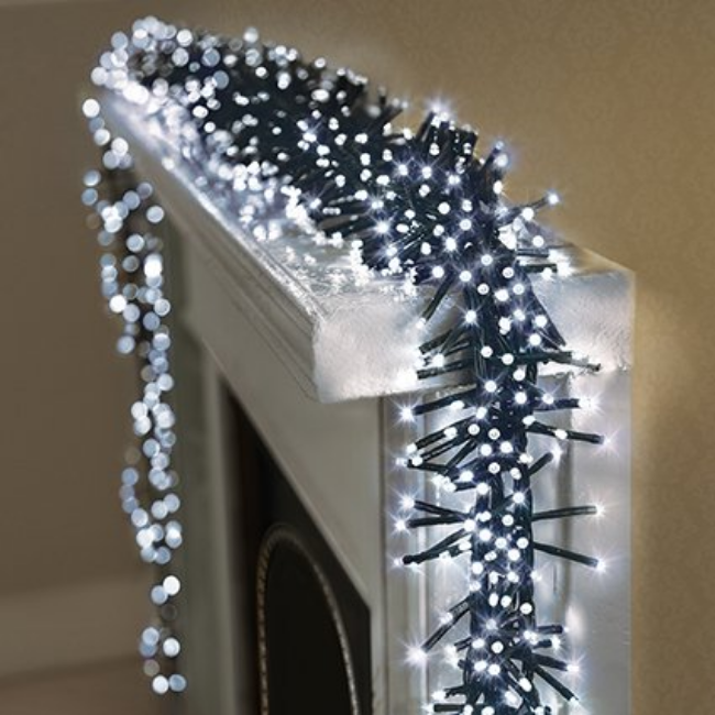 MULTIACTION COOL WHITE LED CLUSTER LIGHTS W/ TIMER - 2000 - Image 3