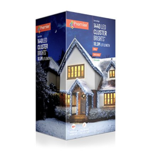 MULTIACTION COOL WHITE LED CLUSTER LIGHTS W/ TIMER - 1440